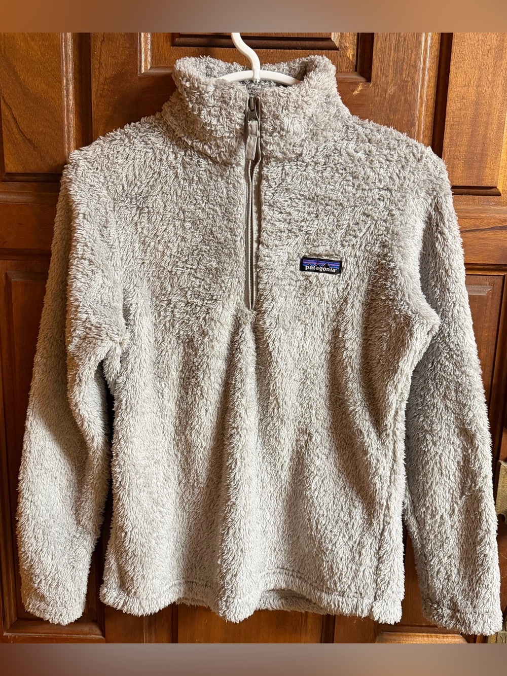 Patagonia Los Gatos 1/4 Zip High Pile Fleece Jacket Women’s Size XS Salt Grey